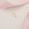 Aretes balin 2mm en oro laminado 18K Piangere clasicos