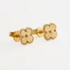 Aretes clover 0.8mm en oro laminado 18K Piangere delicados