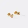 Aretes corazon baby heart en oro laminado 18K Piangere delicados