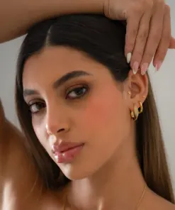 Aretes for love en oro laminado 18K Piangere romanticos