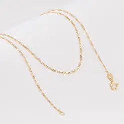 Cadena 3x1 1.6mm 45cm en oro laminado 18K Piangere elegante