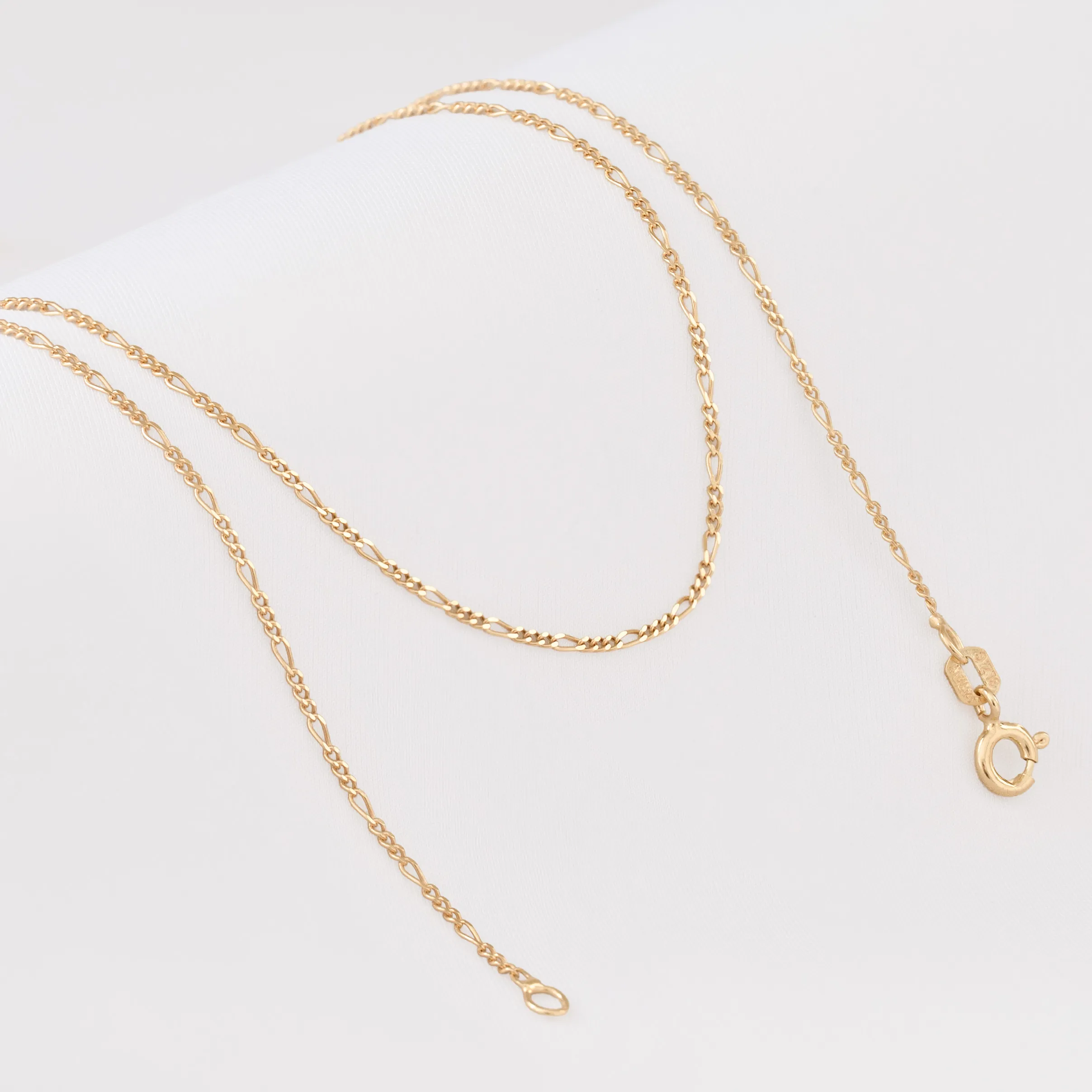 Cadena 3x1 1.6mm 45cm en oro laminado 18K Piangere elegante