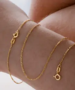 Cadena 3x1 1.6mm 45cm en oro laminado 18K Piangere elegante