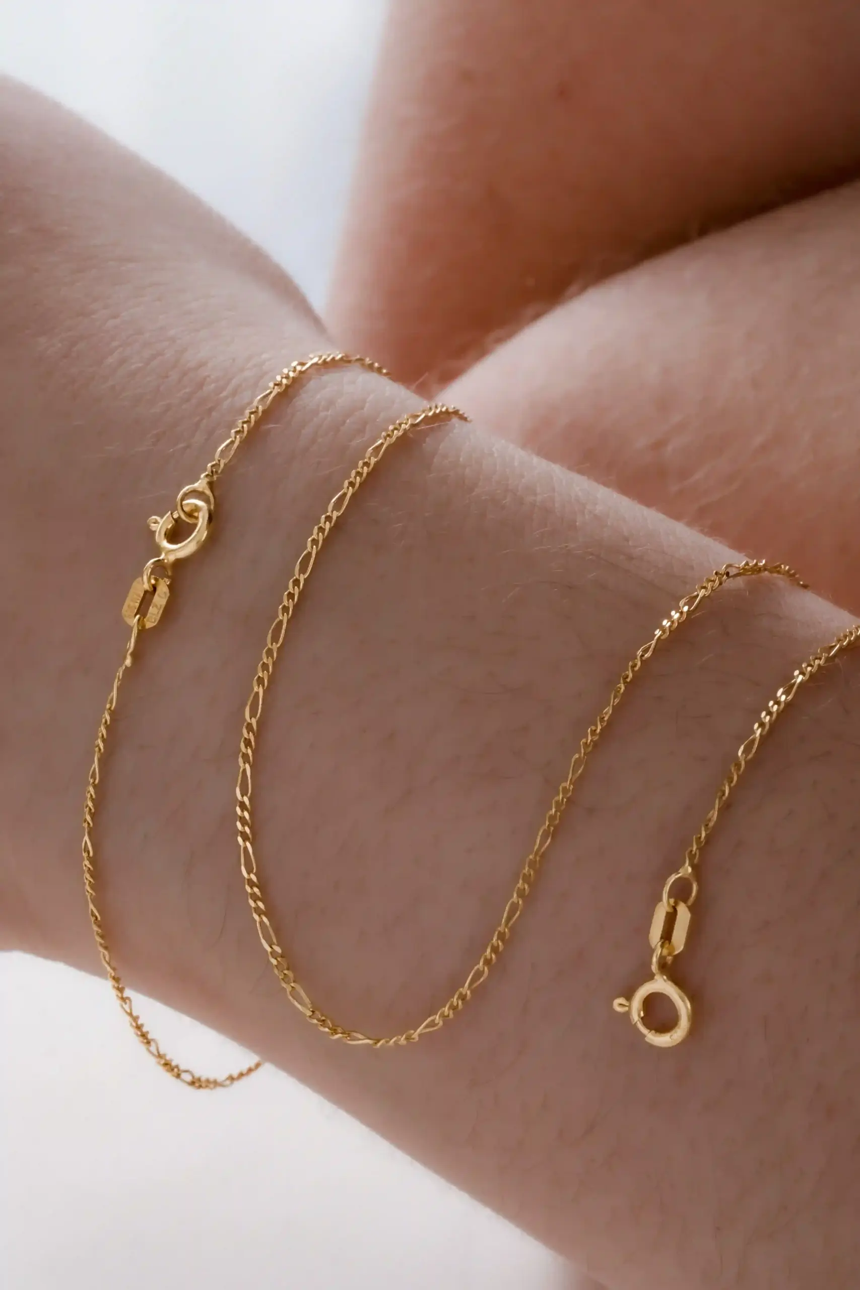 Cadena 3x1 1.6mm 45cm en oro laminado 18K Piangere elegante