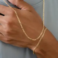 Cadena 3x1 2.9mm 65cm en oro laminado 18K Piangere para hombre