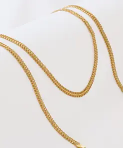 Cadena arrow 2.6mm 65cm en oro laminado 18K Piangere moderna