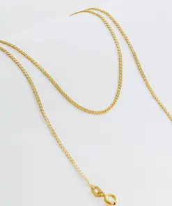 Cadena cubanita 1.5mm 45cm en oro laminado 18K Piangere elegante