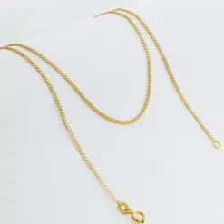Cadena cubanita 1.5mm 65cm en oro laminado 18K Piangere delicada
