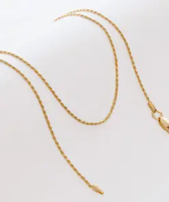 Cadena lazito 1mm 65cm en oro laminado 18K Piangere delicada