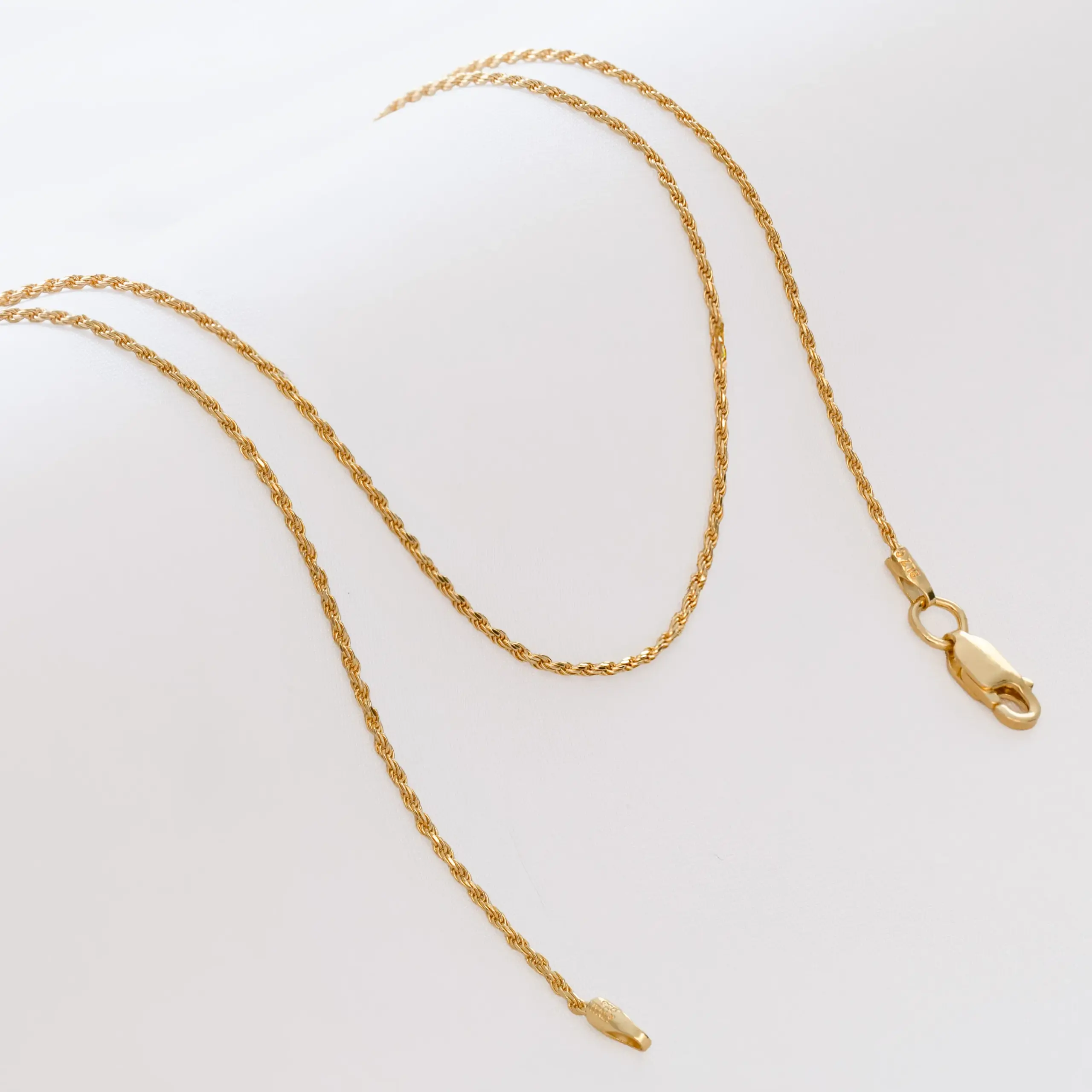 Cadena lazito 1mm 65cm en oro laminado 18K Piangere delicada