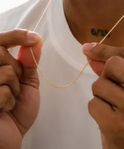 Cadena lazito 1mm 65cm en oro laminado 18K Piangere delicada