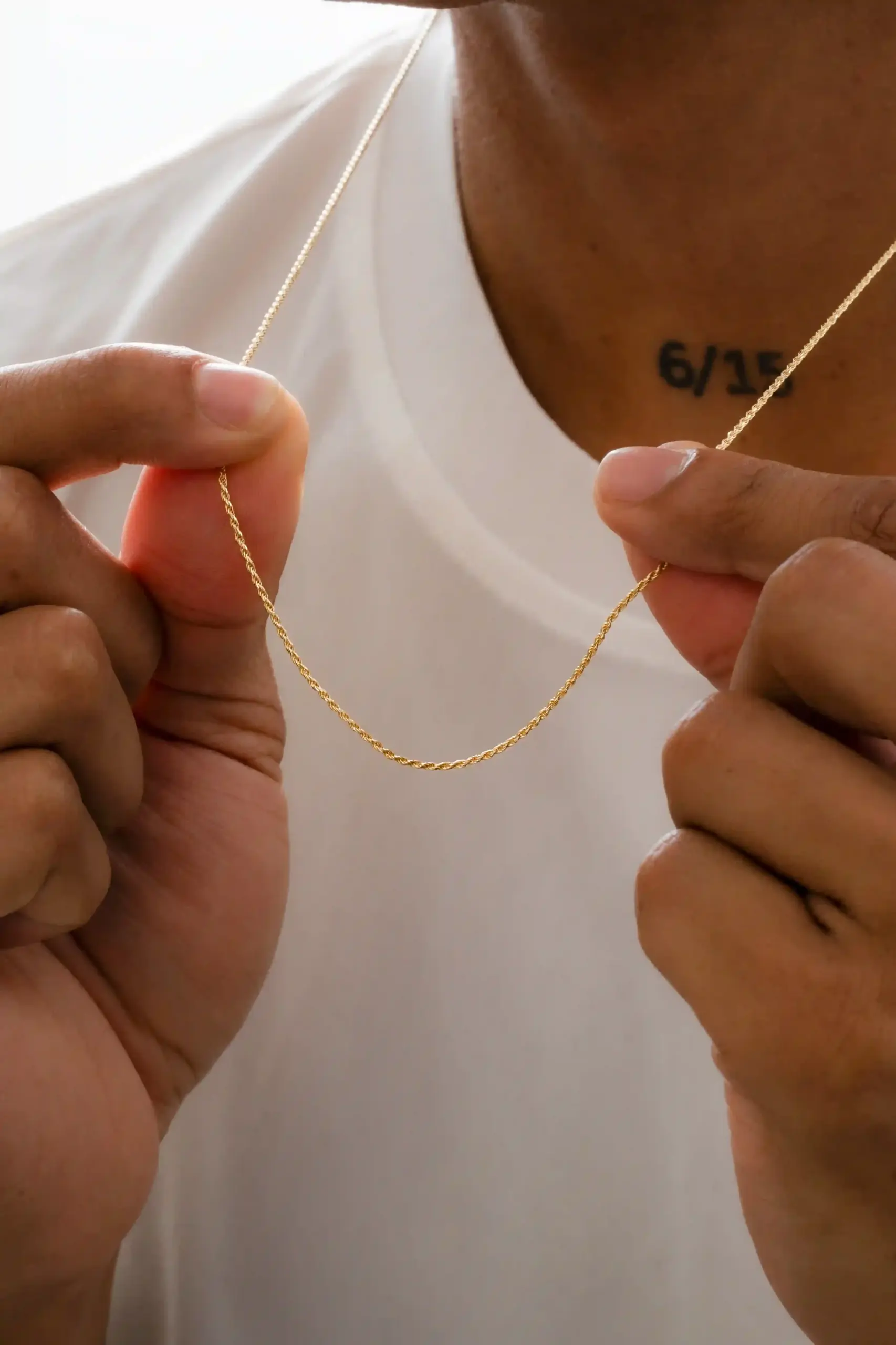 Cadena lazito 1mm 65cm en oro laminado 18K Piangere delicada