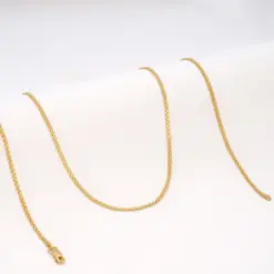 Cadena tejido chino 2mm 45cm en oro laminado 18K Piangere elegante