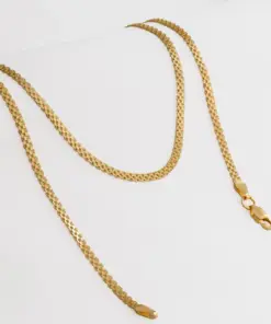 Cadena tejido chino 3mm 65cm en oro laminado 18K Piangere para hombre