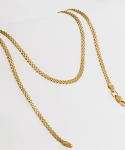 Cadena tejido chino 3mm 65cm en oro laminado 18K Piangere para hombre