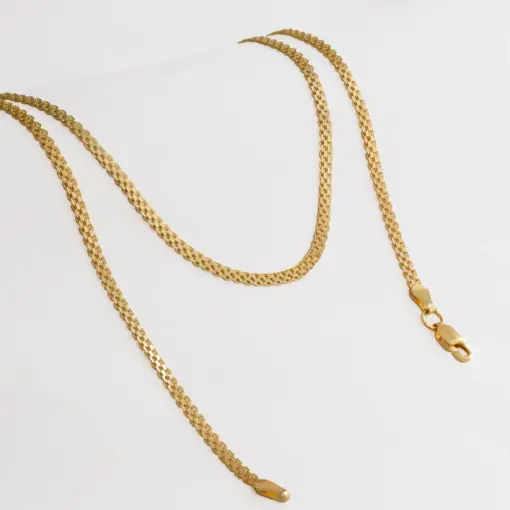 Cadena tejido chino 3mm 65cm en oro laminado 18K Piangere para hombre