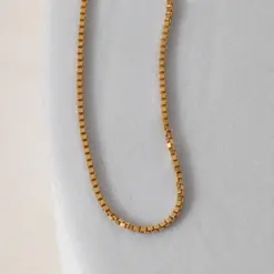 Cadena veneciana 0.7mm 45cm en oro laminado 18K Piangere delicada