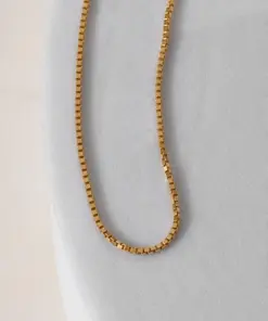 Cadena veneciana 0.7mm 45cm en oro laminado 18K Piangere delicada