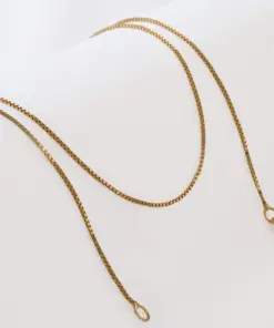 Cadena veneciana 0.7mm 45cm en oro laminado 18K Piangere delicada