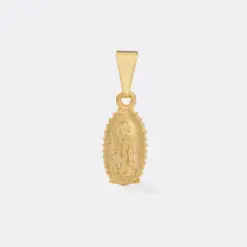 Dije guadalupe fina en oro laminado 18K Piangere religioso elegante