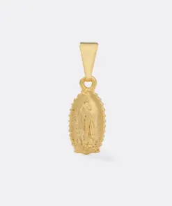 Dije guadalupe fina en oro laminado 18K Piangere religioso elegante
