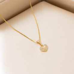 Dije lovely en oro laminado 18K Piangere elegante