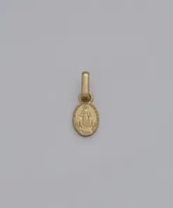 Dije virgen milagrosa 12mm en oro laminado 18K Piangere religioso