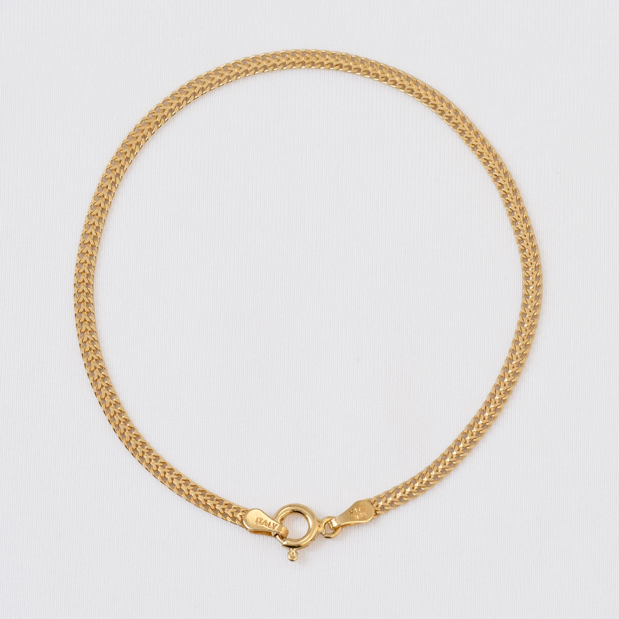 Pulsera arrow 2.6mm 19.5cm en oro laminado 18K Piangere moderna