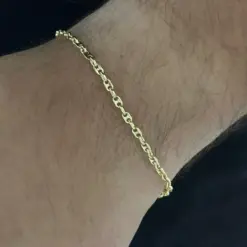 Pulsera lazito 1.3mm 19.5cm en oro laminado 18K Piangere delicada