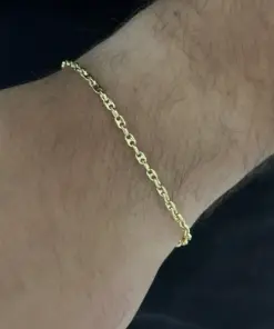 Pulsera lazito 1.3mm 19.5cm en oro laminado 18K Piangere delicada
