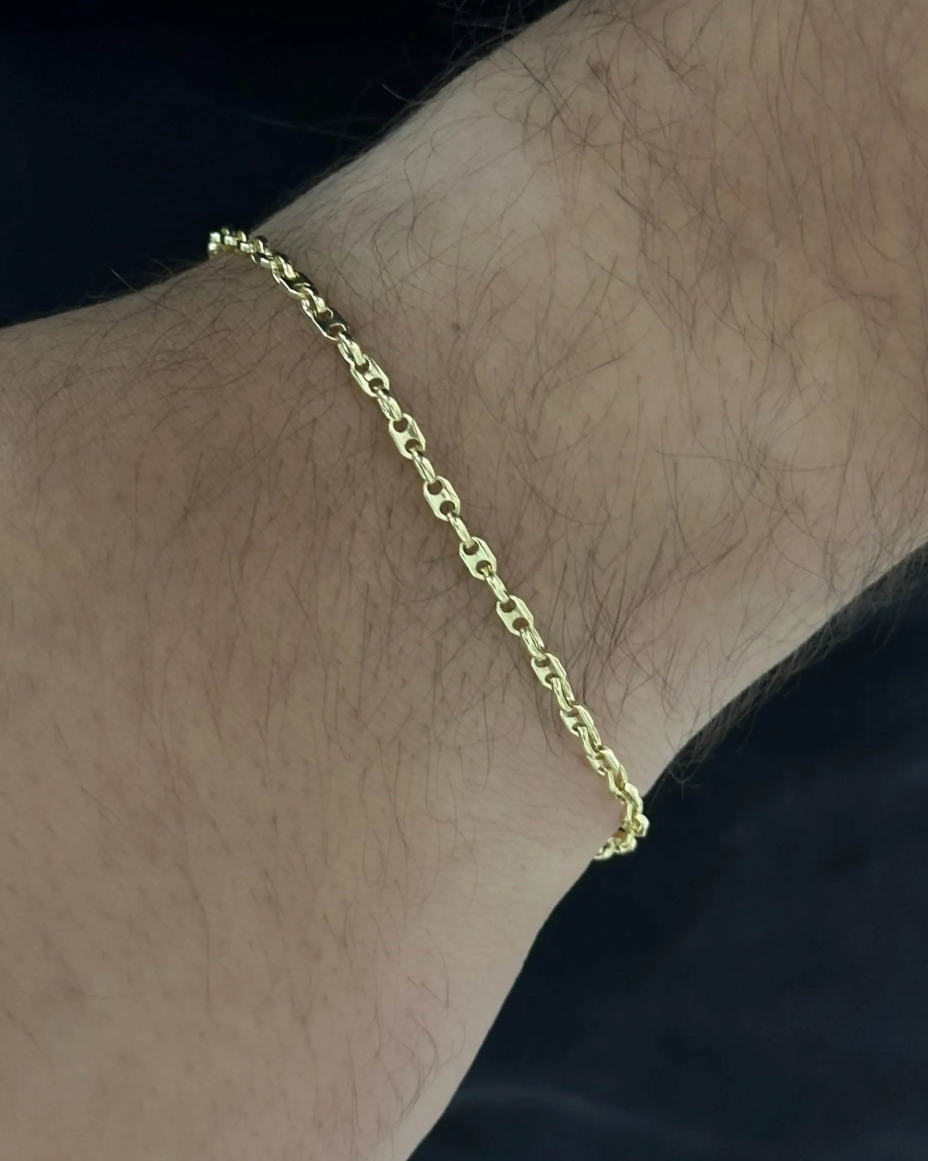 Pulsera lazito 1.3mm 19.5cm en oro laminado 18K Piangere delicada