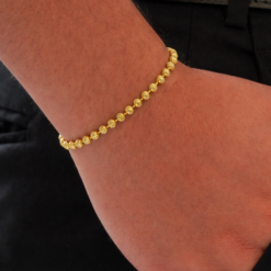 Pulsera italiana 20cm 4mm en oro laminado 18K Piangere elegante