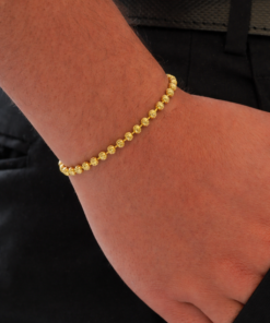Pulsera italiana 20cm 4mm en oro laminado 18K Piangere elegante
