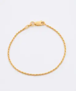 Pulsera lazito 1.3mm 19.5cm en oro laminado 18K Piangere delicada