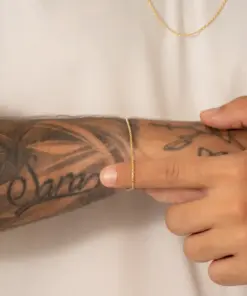 Pulsera lazito 1.3mm 19.5cm en oro laminado 18K Piangere delicada