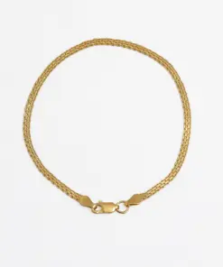 Pulsera tejido chino 3mm 19.5cm en oro laminado 18K Piangere elegante