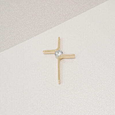 Dije Cruz Circonia 4 Cms Piangere